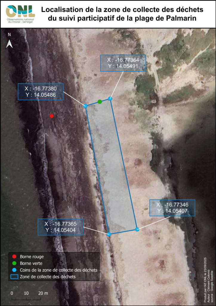 zone de collecte de dechets à Palmarin